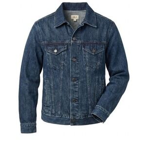 ABLE Denim Jacket Dark Wash Classic Trucker Style Size S Made in Mexico